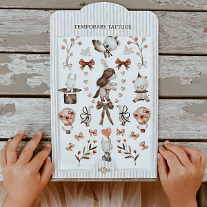 Набор временных татуировок Mrs. Ertha "Bloomy Love", 25 шт, цветочная магия